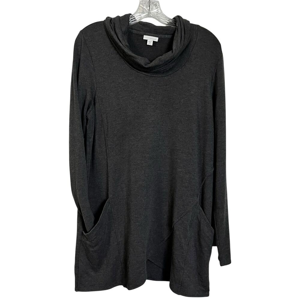 Pure Jill J. Jill Long Sleeve Cowl Neck Tunic Pockets Tunic Lagenlook Med (3010)